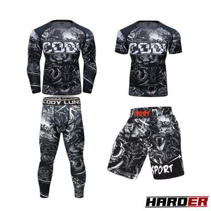 Harder™ SNAKE & WOLF 4PCS Sportswear Set