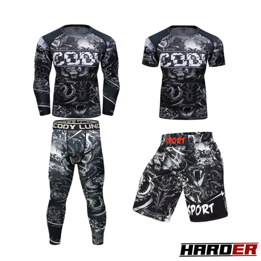 Harder™ SNAKE & WOLF 4PCS Sportswear Set