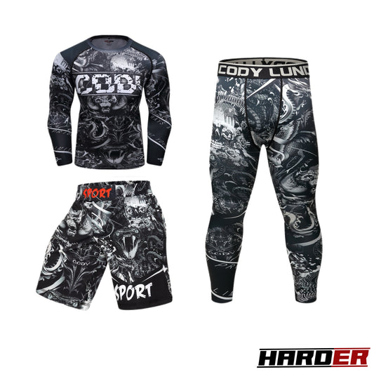 Harder™ SNAKE AND WOLF 3PCS Sportswear Set