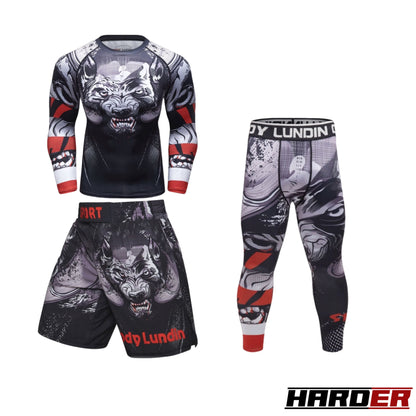 Harder™ WOLF GREY 3PCS Sportswear Set