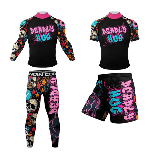 Harder™ DEADLY HUG 4-częściowy zestaw odzieży sportowej 