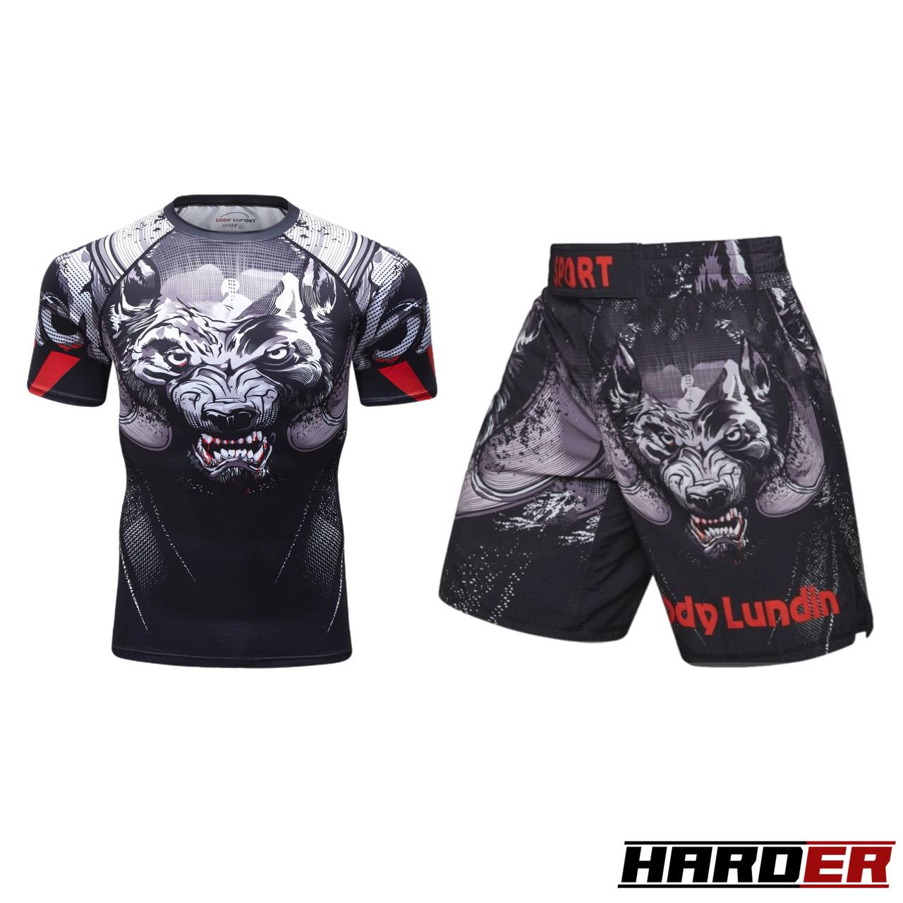 Harder™ WOLF GREY 2PCS lite Sportswear Set